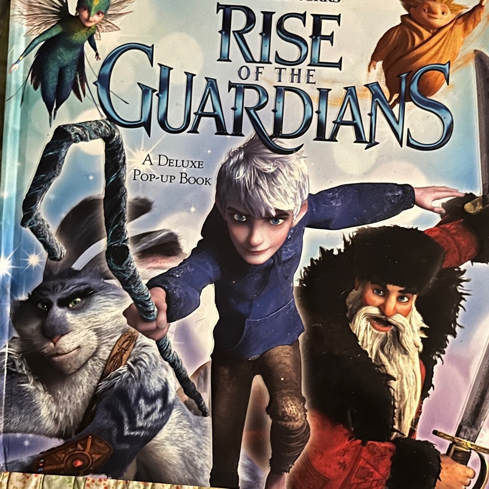 Rise of the Guardians,DreamWorks Deluxe pop-up book child Easter heroes magic